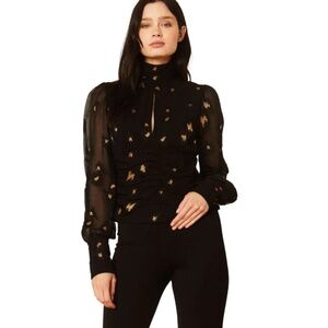 Caballero Joella Starry Night Jacquard Top M